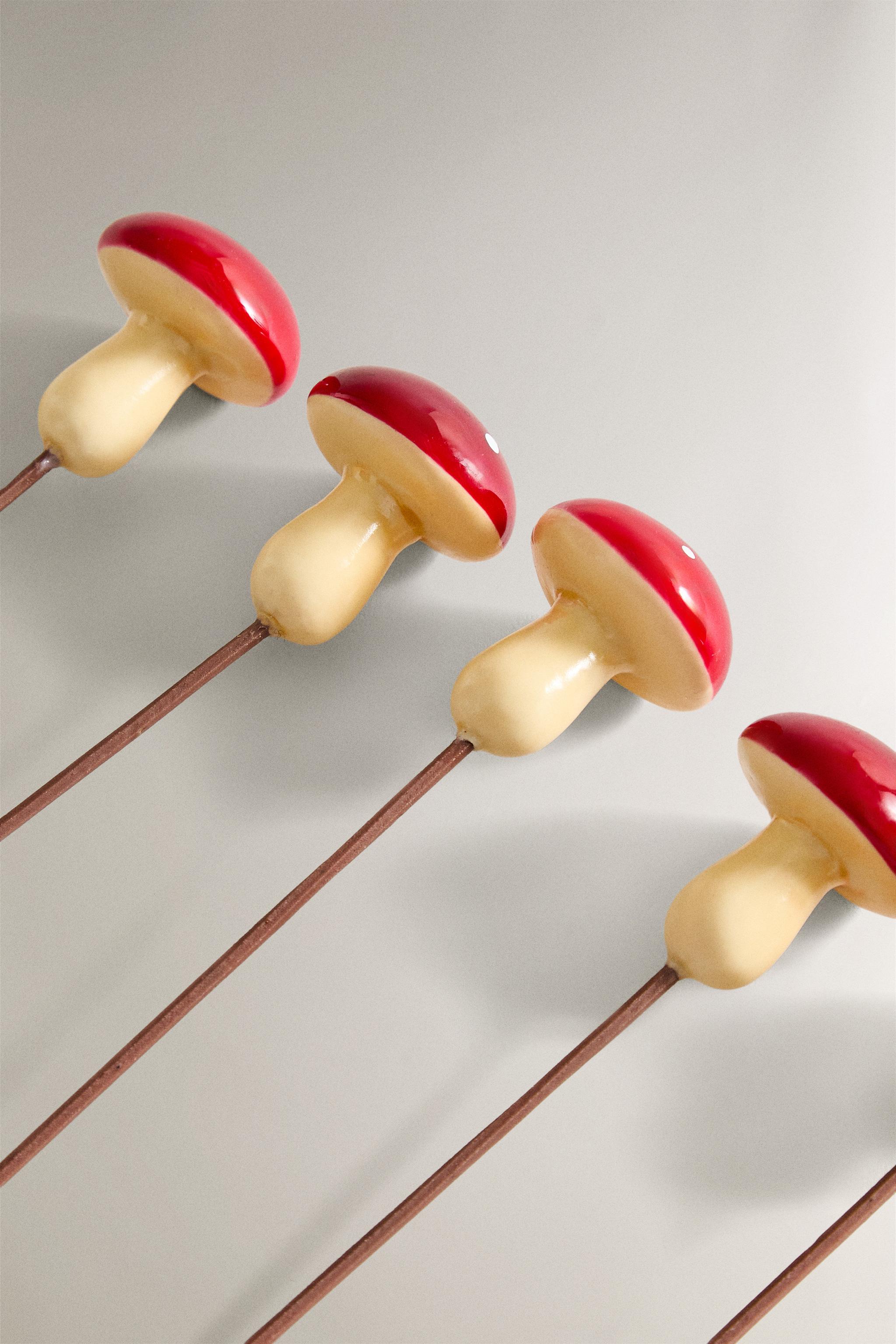 LOT DÉCORATIONS À SUSPENDRE BOUQUETS CHAMPIGNONS NOËL (LOT DE 10)